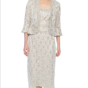 R & M Richards 3/4 sleeve embellished Jacket dress